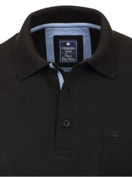 REDMOND Polo Negro Jersey - Vista 1