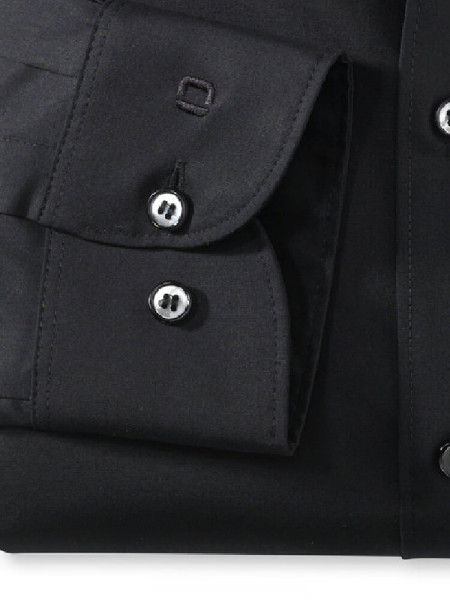 OLYMP Slim Fit Camisa Negro Royal Kent Uni Stretch - Vista 2