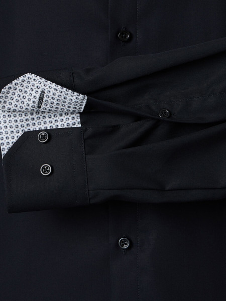 VENTI Comfort Fit Camisa Negro Kent Popeline - Vista 2