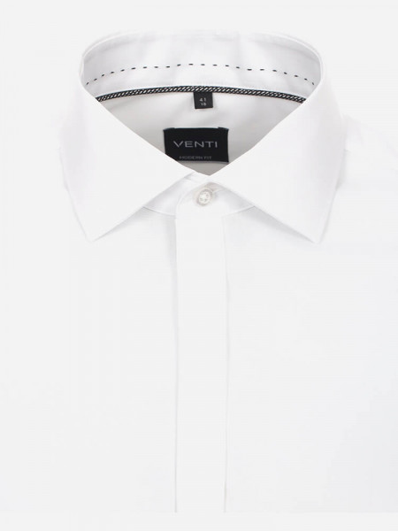 VENTI Regular Fit Camisa Blanco Kent Popeline - Vista 1