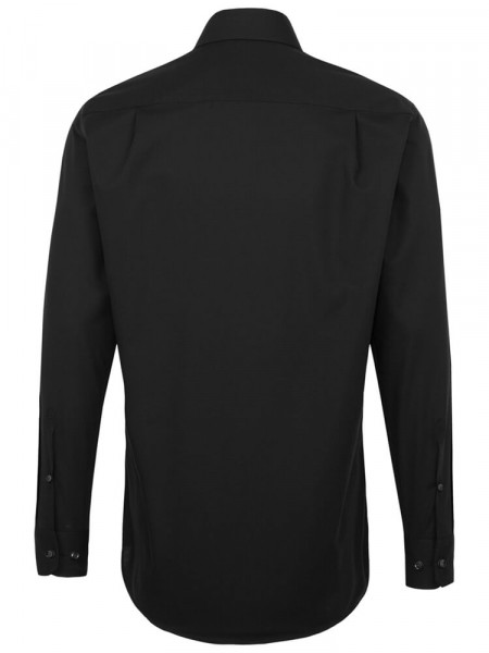 SEIDENSTICKER Regular Fit Camisa Negro Business Kent Popeline