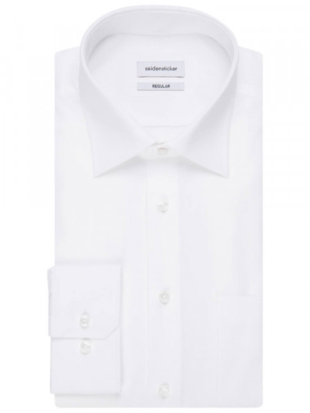 SEIDENSTICKER Regular Fit Camisa Blanco Business Kent Popeline - Vista 4