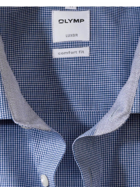 OLYMP Comfort Fit Camisa Azul oscuro New Kent Popeline - Vista 1