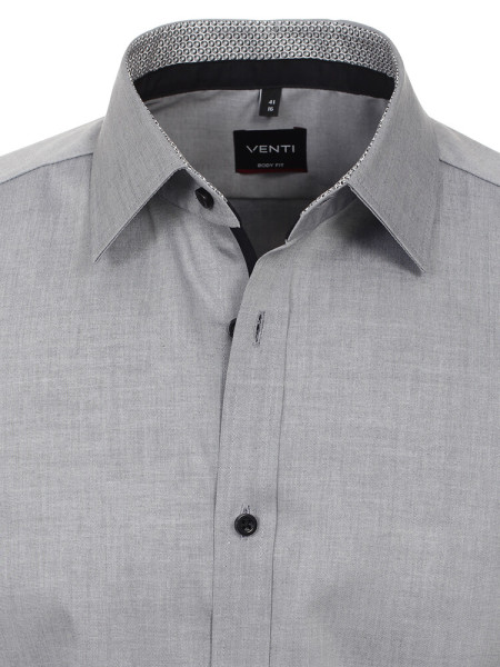 VENTI Slim Fit Camisa Gris Kent Easy Care  - Vista 1
