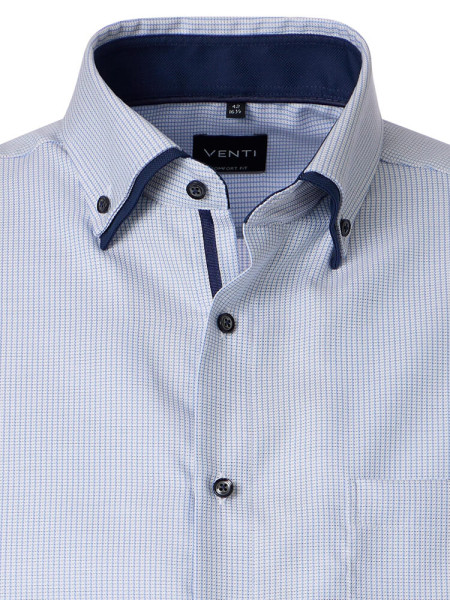 VENTI Comfort Fit Camisa Azul claro Button-Down Struktur - Vista 1