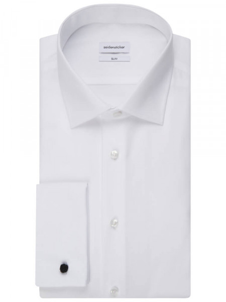 SEIDENSTICKER Slim Fit Camisa Blanco Business Kent Popeline - Vista 4
