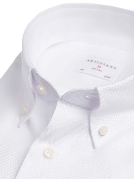 ARTIGIANO Regular Fit Camisa Blanco Button-Down Fein Oxford