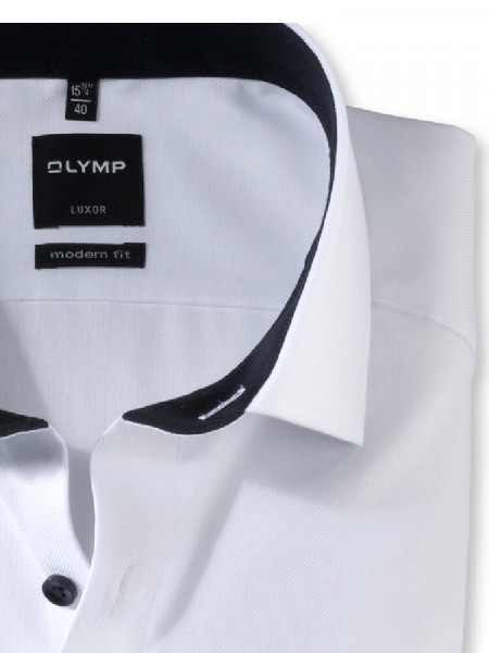 OLYMP Regular Fit Camisa Blanco Global Kent Struktur