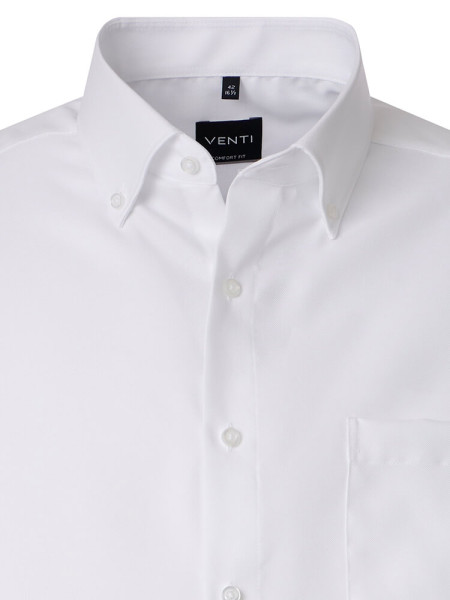 VENTI Comfort Fit Camisa Blanco Button-Down Fein Oxford - Vista 1