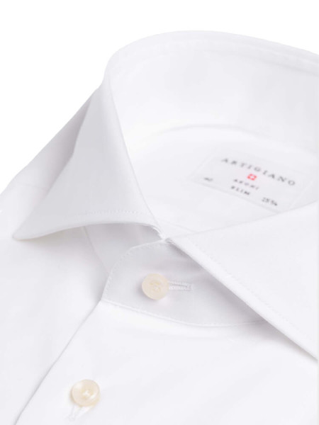 ARTIGIANO Slim Fit Camisa Blanco Haifisch Uni Stretch