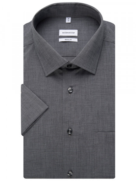SEIDENSTICKER Regular Fit Camisa Antracita Business Kent Fil à Fil - Vista 4