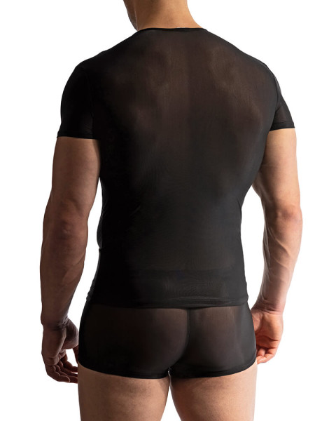 MANSTORE Regular Fit Negro Microfaser