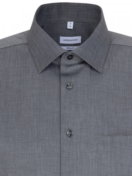 SEIDENSTICKER Regular Fit Camisa Antracita Business Kent Fil à Fil - Vista 2