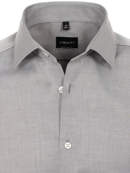 VENTI Regular Fit Camisa Gris claro Kent Twill - Vista 1