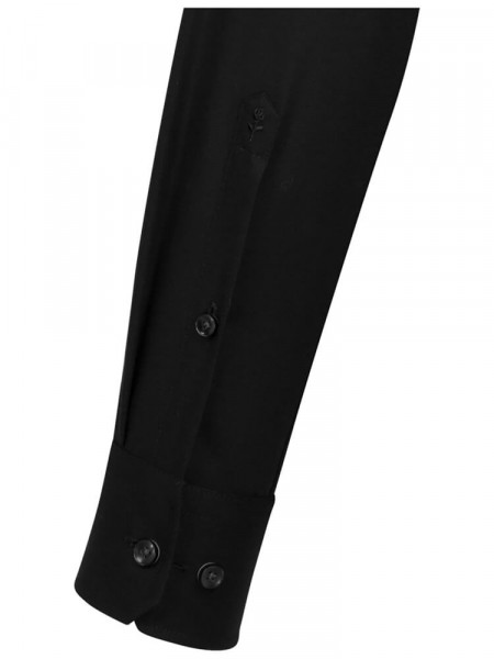 SEIDENSTICKER Tailored Fit Camisa Negro Business Kent Popeline - Vista 1