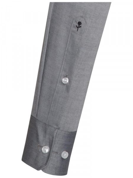 SEIDENSTICKER Slim Fit Camisa Gris Business Kent Chambray - Vista 1