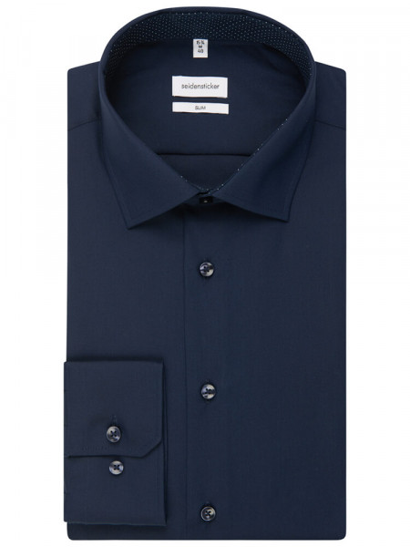 SEIDENSTICKER Slim Fit Camisa Marina Business Kent Popeline - Vista 4