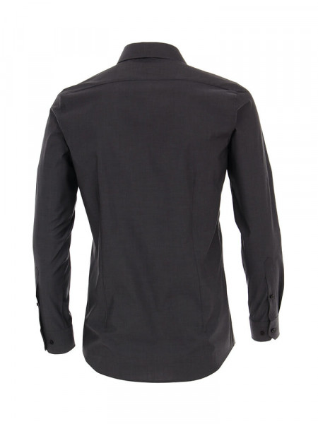 VENTI Slim Fit Camisa Antracita Kent Popeline