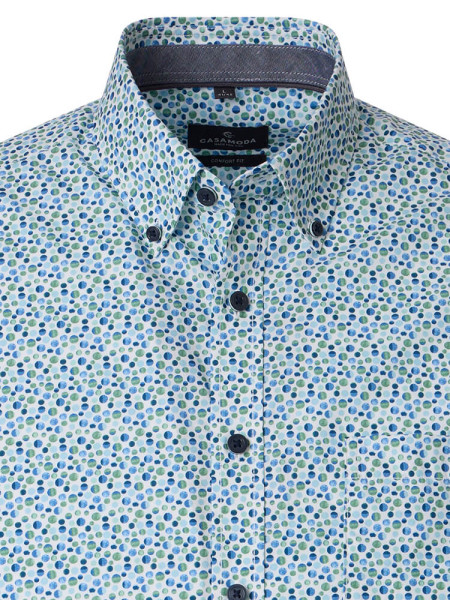 CASAMODA Comfort Fit Camisa Verde Button-Down Easy Care  - Vista 1