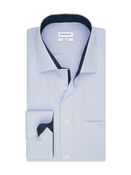 SEIDENSTICKER Regular Fit Camisa Azul claro Business Kent Popeline - Vista 1