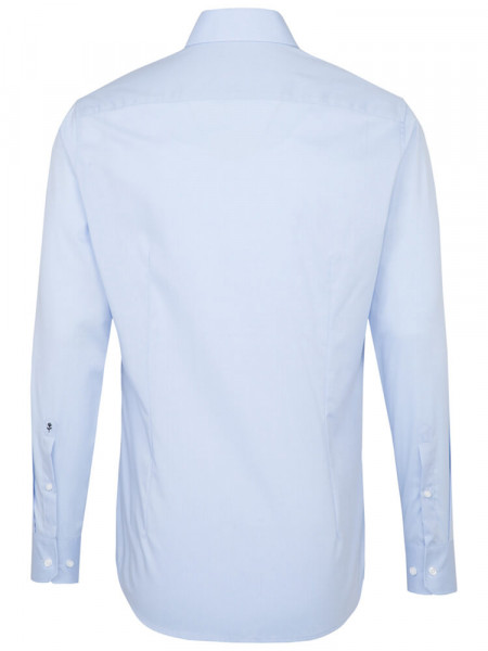 SEIDENSTICKER Slim Fit Camisa Azul claro Business Kent Fil à Fil