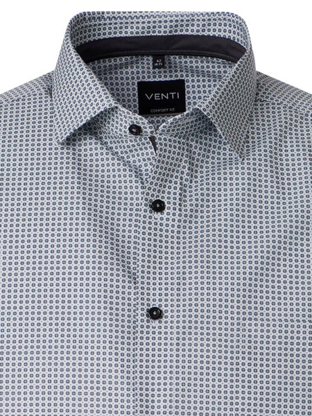 VENTI Regular Fit Camisa Gris Kent Popeline - Vista 1