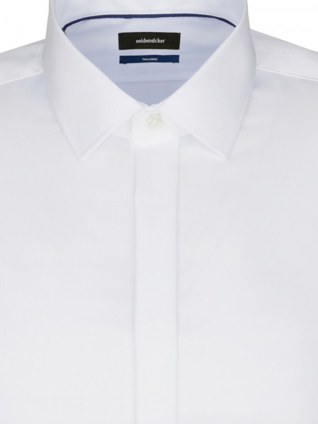 SEIDENSTICKER Tailored Fit Camisa Blanco Business Kent Popeline - Vista 2