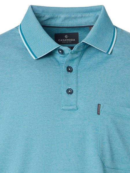 CASAMODA Polo Turquesa Piqué - Vista 1
