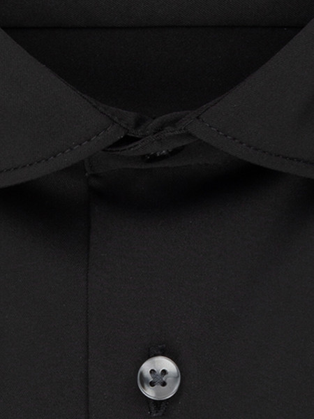 SEIDENSTICKER Slim Fit Camisa Negro Light Kent  Twill - Vista 1