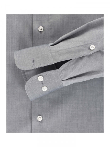 CASAMODA Regular Fit Camisa Gris claro Kent Popeline - Vista 2