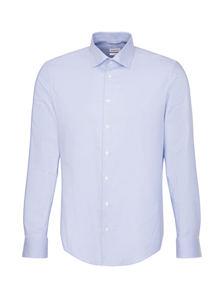 SEIDENSTICKER Tailored Fit Camisa Azul claro New Kent Struktur