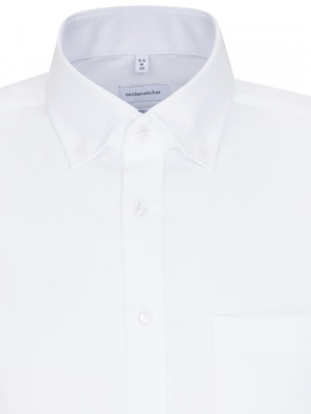 SEIDENSTICKER Regular Fit Camisa Blanco Button-Down Popeline - Vista 2