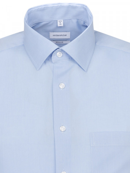 SEIDENSTICKER Regular Fit Camisa Azul claro Business Kent Fil à Fil - Vista 2