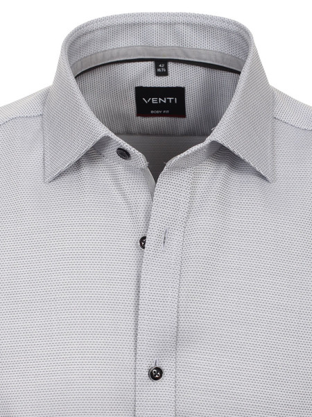 VENTI Slim Fit Camisa Gris Kent Easy Care  - Vista 1