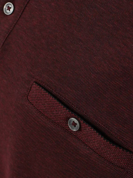 CASAMODA Polo Rojo oscuro Piqué - Vista 2