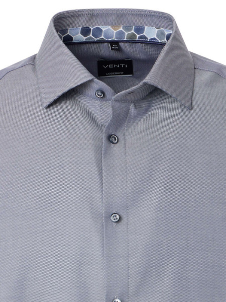 VENTI Regular Fit Camisa Antracita Kent Popeline - Vista 1