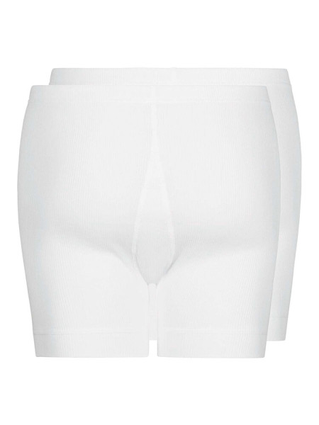 HUBER Regular Fit Blanco Doppelrippenstich