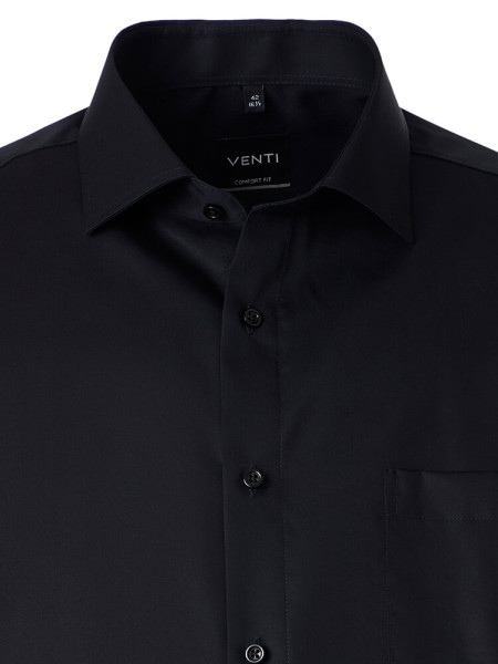 VENTI Comfort Fit Camisa Negro Kent Twill - Vista 1