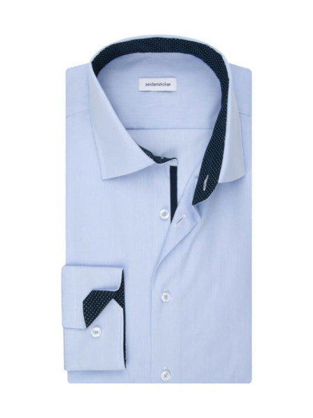 SEIDENSTICKER Slim Fit Camisa Azul claro Business Kent Popeline - Vista 1