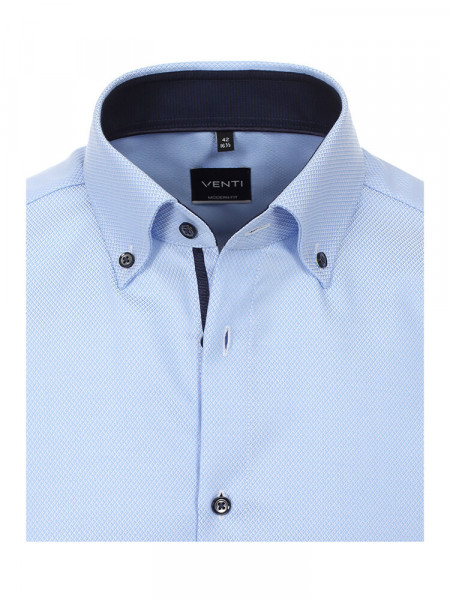 VENTI Regular Fit Camisa Azul claro Button-Down Dobby - Vista 1