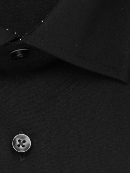 SEIDENSTICKER Regular Fit Camisa Negro Business Kent Popeline - Vista 3