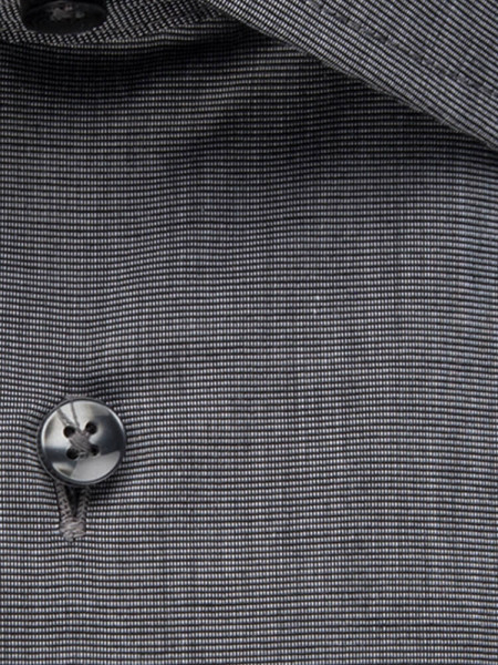 SEIDENSTICKER Regular Fit Camisa Antracita Business Kent Fil à Fil - Vista 3