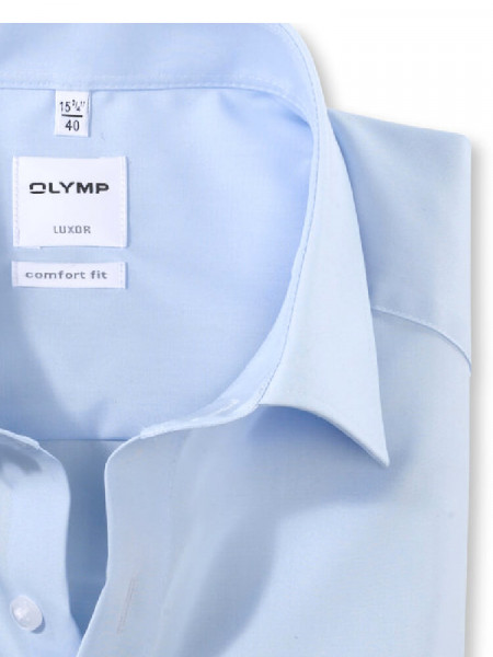 OLYMP Comfort Fit Camisa Azul claro New Kent Popeline