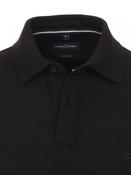 CASAMODA Polo Negro Piqué - Vista 1