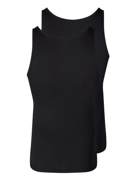 SKINY Regular Fit Negro Feinripp