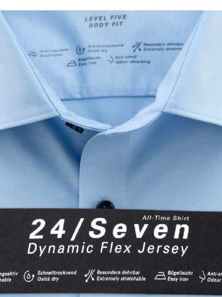 OLYMP Slim Fit Camisa Azul claro New York Kent Jersey - Vista 1