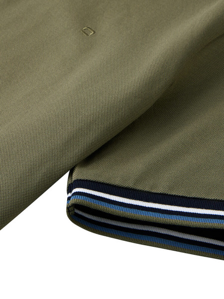 OLYMP Polo Verde oscuro Piqué - Vista 1