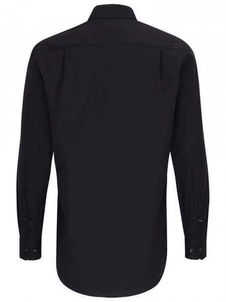 SEIDENSTICKER Regular Fit Camisa Negro Business Kent Popeline