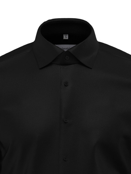 SEIDENSTICKER Tailored Fit Camisa Negro New Kent Satin  - Vista 2
