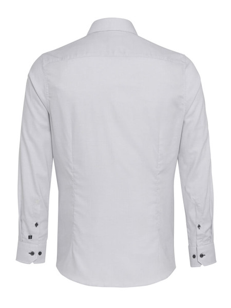 PURE Slim Fit Camisa Blanco Haifisch Struktur